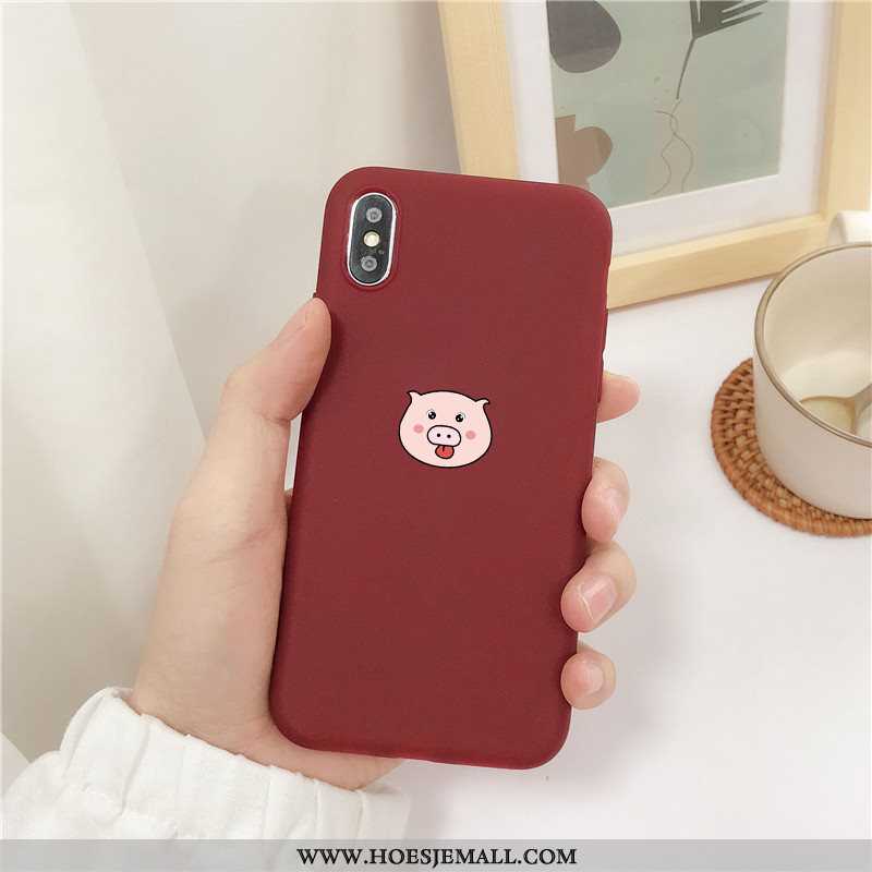 Hoesje iPhone X Zacht Siliconen Mini Hoes Rood Lovers