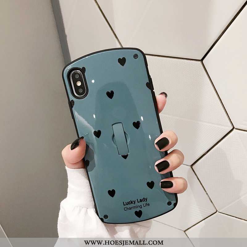 Hoesje iPhone X Bescherming Trend Lovers Liefde Hoes Blauw Blauwe