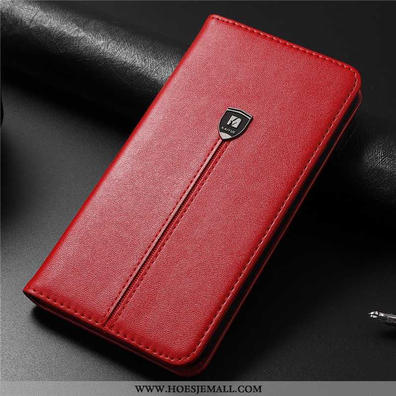 Hoes iPhone X Zacht Bescherming Anti-fall Leren Hoesje Rood Mobiele Telefoon Bedrijf