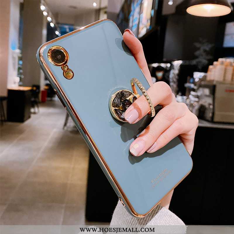 Hoes iPhone Xr Trend Zacht Groen Siliconen Anti-fall High End All Inclusive Blauwe
