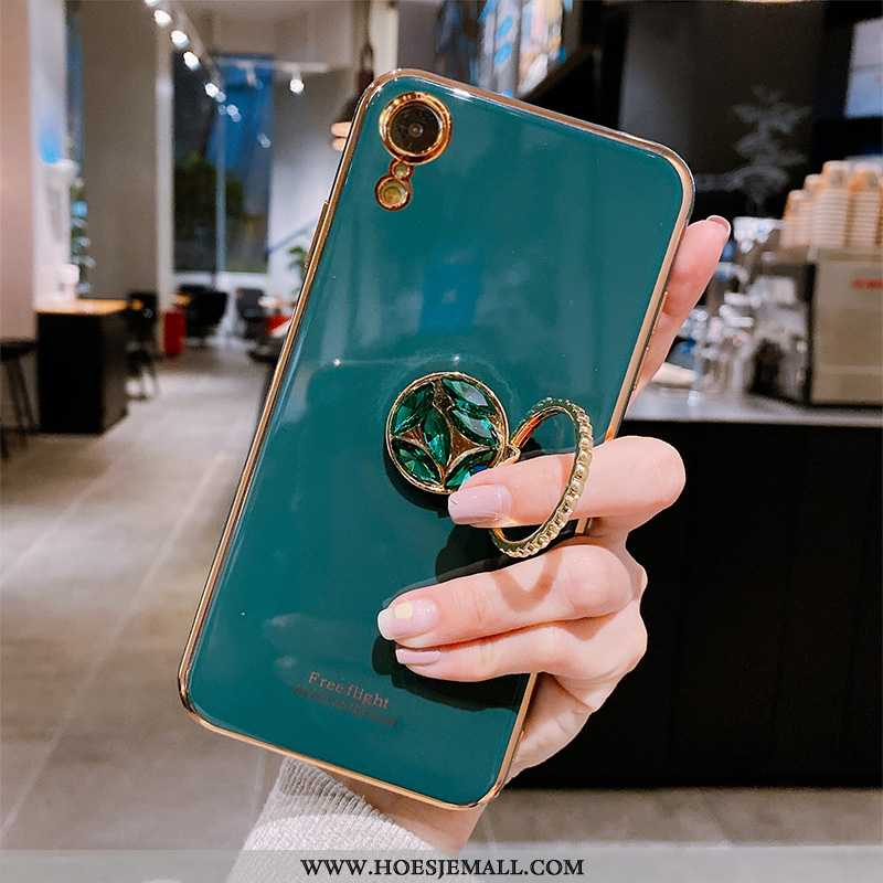 Hoes iPhone Xr Trend Zacht Groen Siliconen Anti-fall High End All Inclusive Blauwe