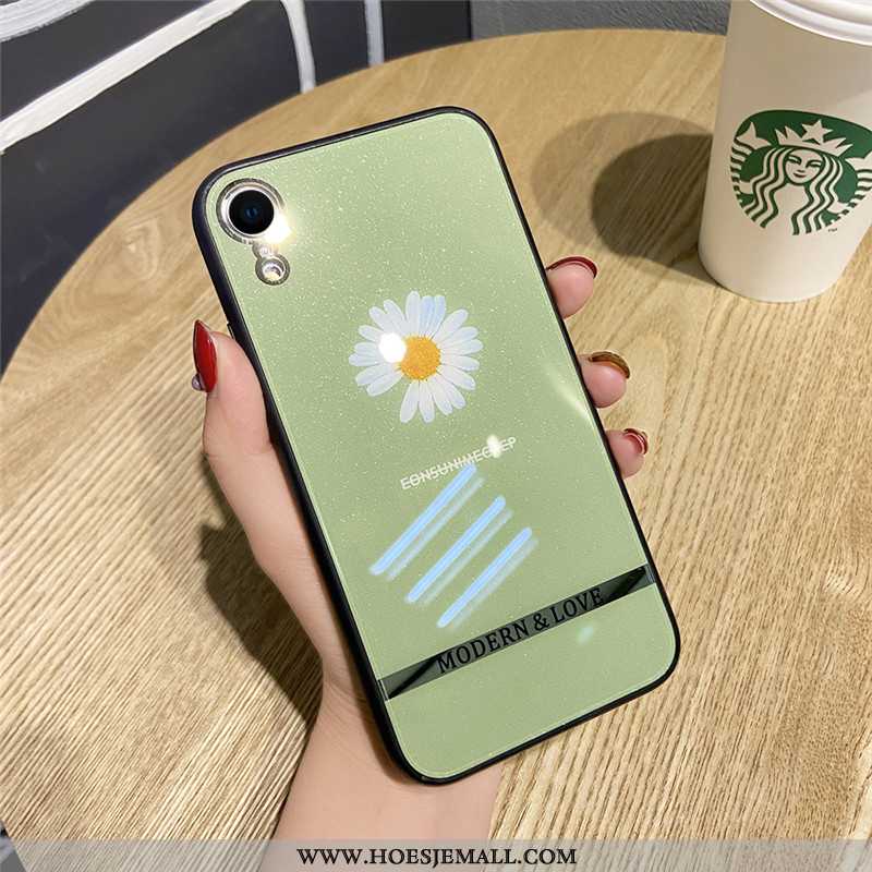 Hoesje iPhone Xr Siliconen Trend Super Hoes Zwart All Inclusive Bloemen Zwarte