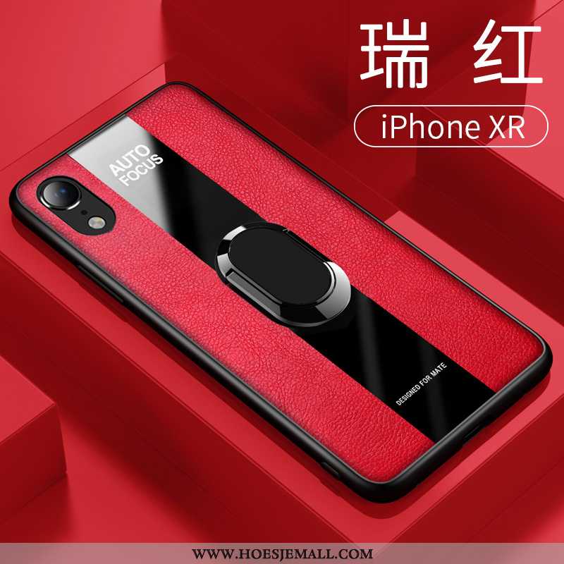 Hoes iPhone Xr Scheppend Trend Glas Super Anti-fall Dun Auto Rood