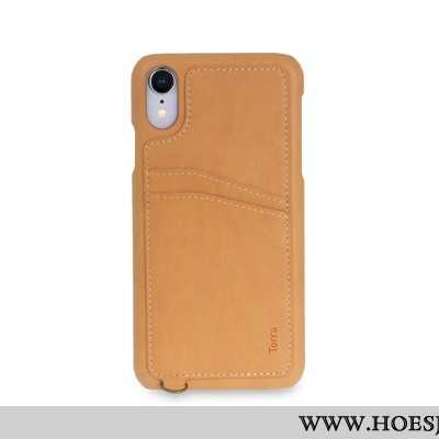 Hoes iPhone Xr Leren Hoesje Leer Mobiele Telefoon Echte Bruin