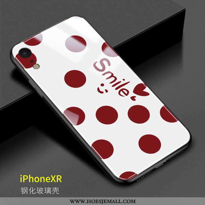 Hoesje iPhone Xr Trend Glas Hard Rood Lovers Wijnrood