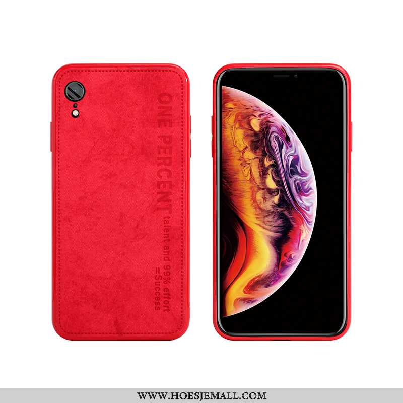 Hoes iPhone Xr Leren Hoesje Super Anti-fall Mobiele Telefoon Geel Lichte Luxe Siliconen