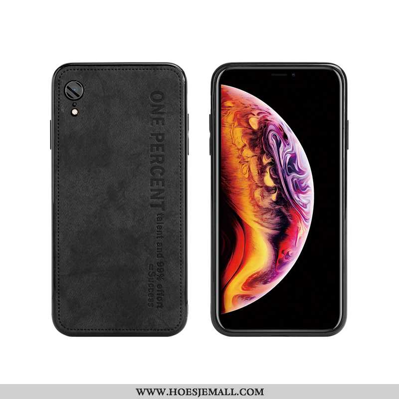 Hoes iPhone Xr Leren Hoesje Super Anti-fall Mobiele Telefoon Geel Lichte Luxe Siliconen