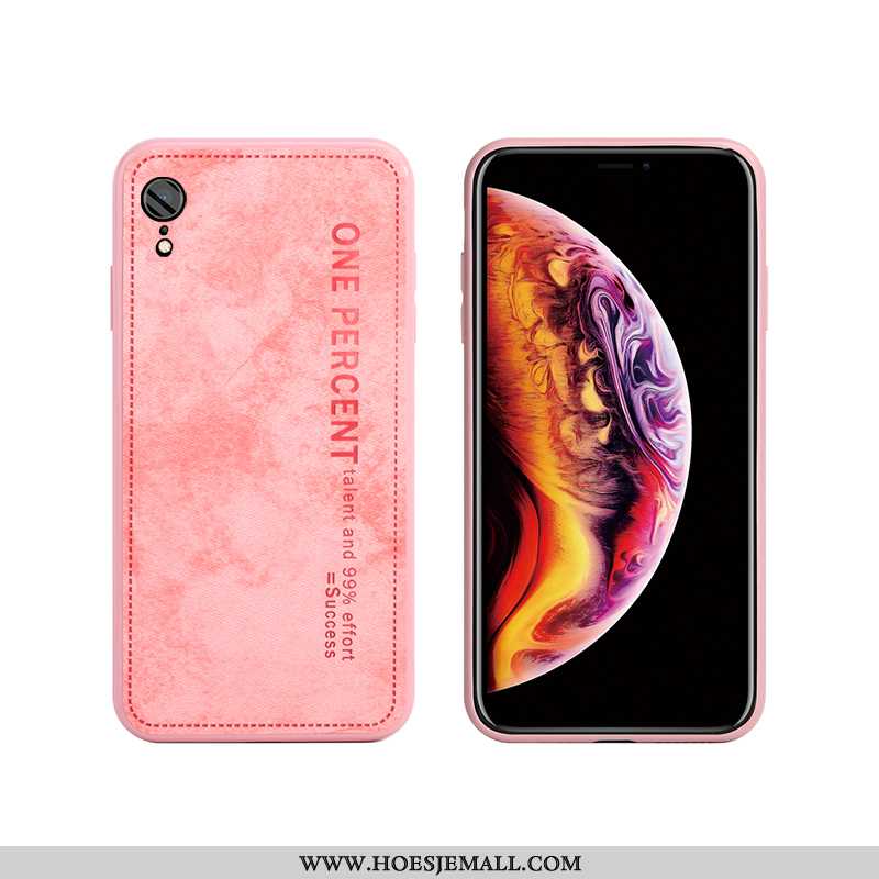 Hoes iPhone Xr Leren Hoesje Super Anti-fall Mobiele Telefoon Geel Lichte Luxe Siliconen