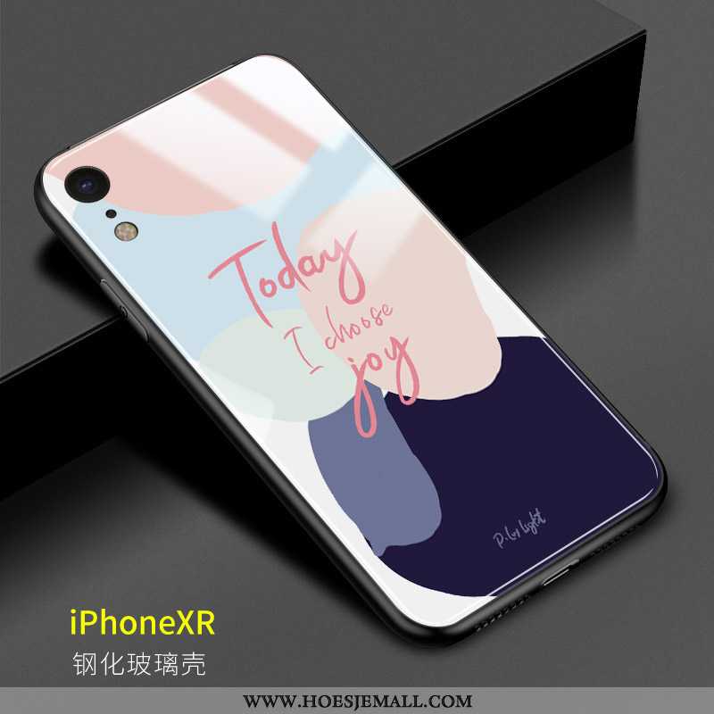 Hoes iPhone Xr Scheppend Trend Spiegel Hoesje Patroon Donkerblauw Persoonlijk Donkerblauwe