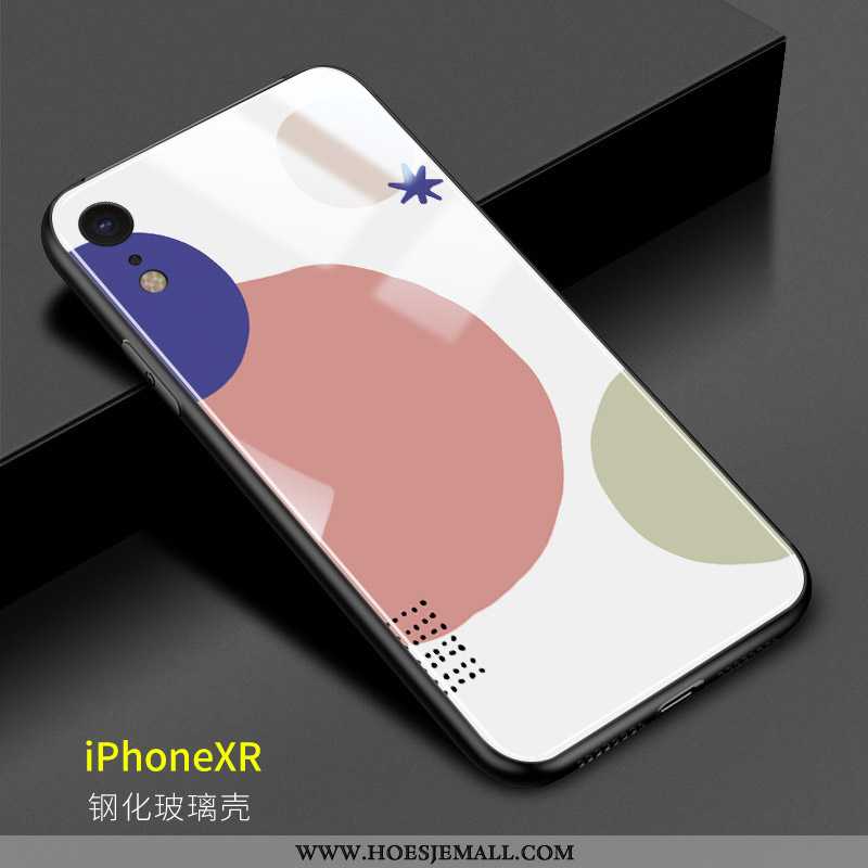 Hoes iPhone Xr Scheppend Trend Spiegel Hoesje Patroon Donkerblauw Persoonlijk Donkerblauwe