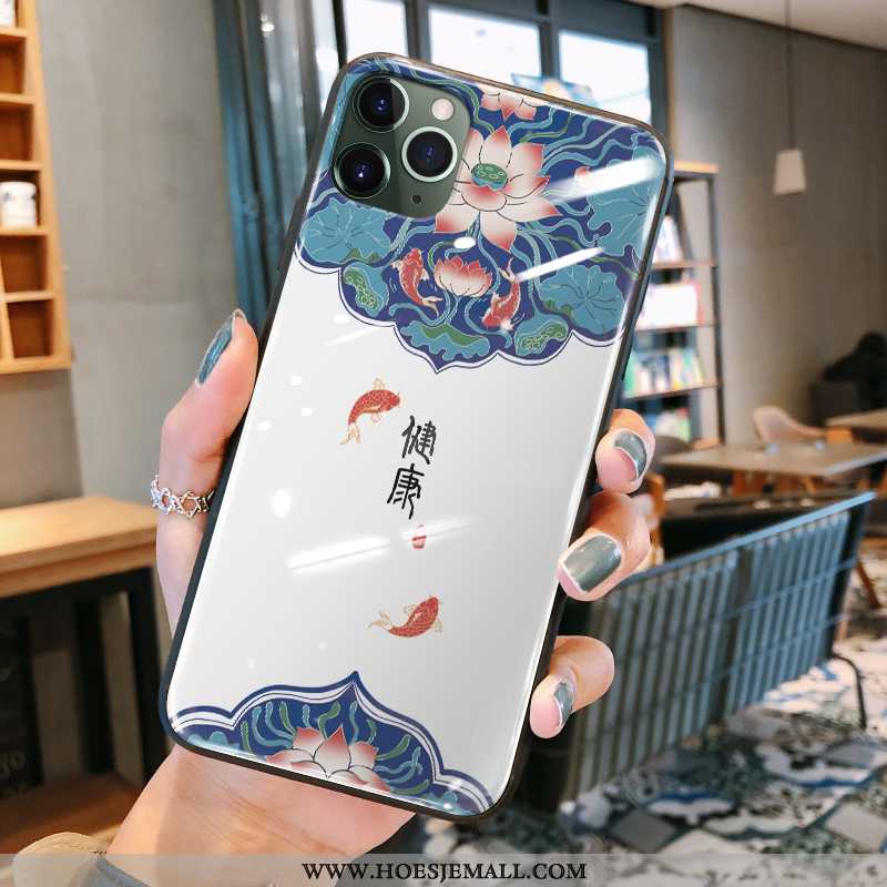 Hoesje iPhone Xr Siliconen Glas Chinese Stijl Lovers Totem All Inclusive Anti-fall Rood