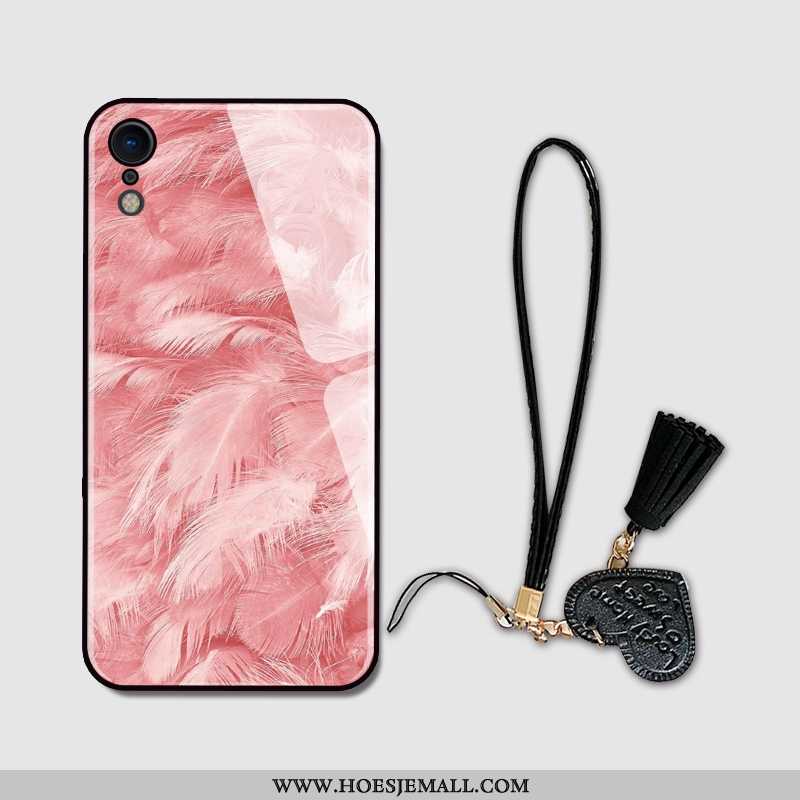 Hoes iPhone Xr Scheppend Trend Hoesje All Inclusive Persoonlijk Mobiele Telefoon Glas Roze