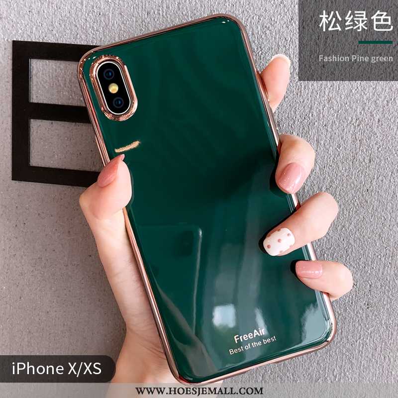 Hoesje iPhone Xs Max Trend Super Siliconen Mobiele Telefoon Wit Net Red Licht Witte