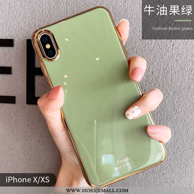 Hoesje iPhone Xs Max Trend Super Siliconen Mobiele Telefoon Wit Net Red Licht Witte