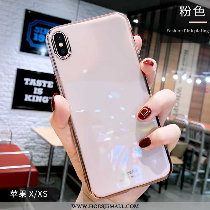 Hoesje iPhone Xs Max Trend Super Siliconen Mobiele Telefoon Wit Net Red Licht Witte