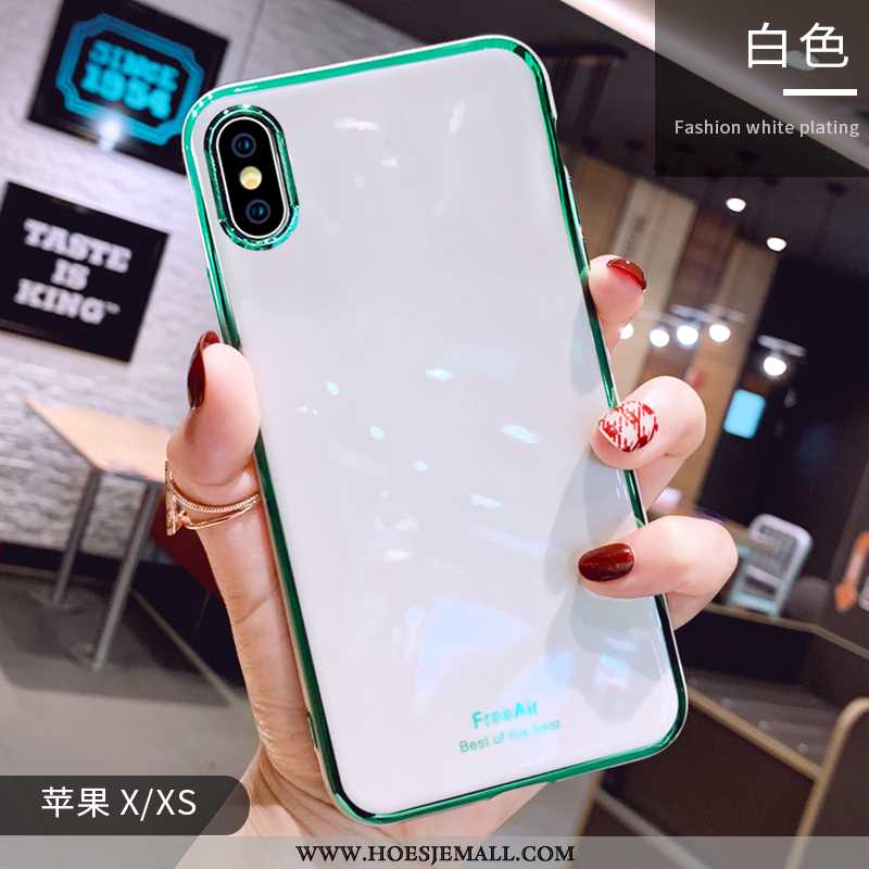 Hoesje iPhone Xs Max Trend Super Siliconen Mobiele Telefoon Wit Net Red Licht Witte