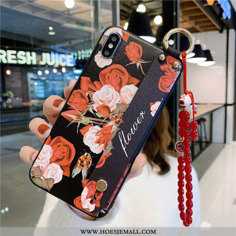 Hoes iPhone Xs Max Bescherming Vintage Armbanden All Inclusive Hoesje Wind Zwart Zwarte