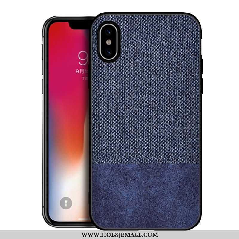 Hoes iPhone Xs Max Schrobben Patroon Hoesje All Inclusive Bescherming Mobiele Telefoon Grijs