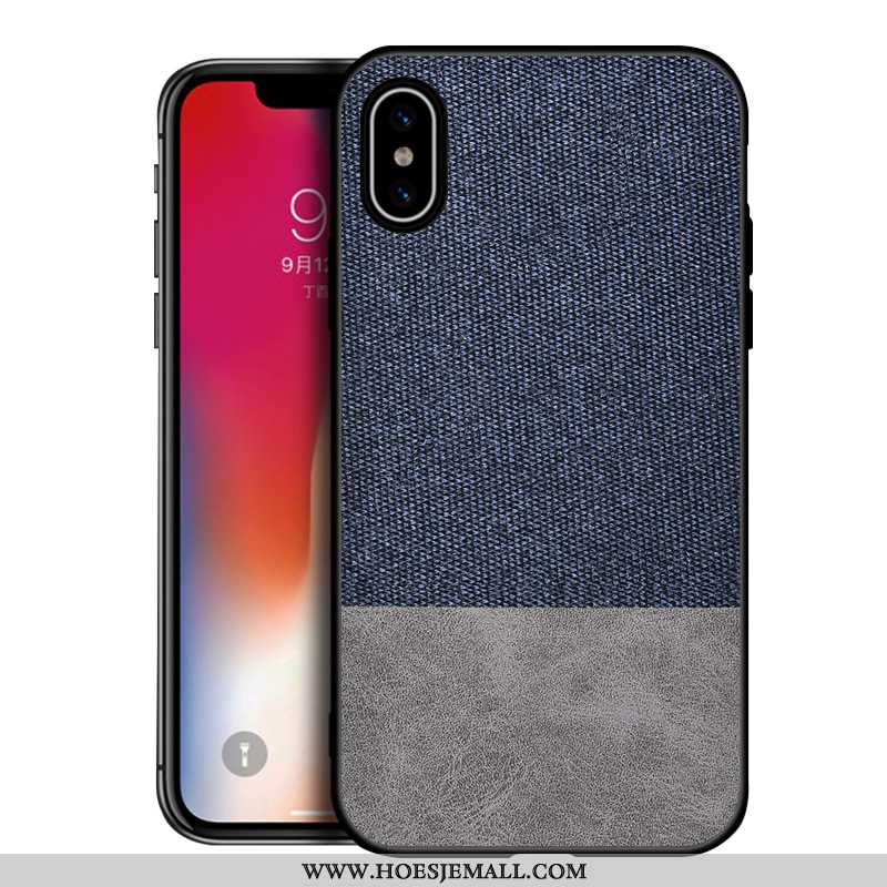 Hoes iPhone Xs Max Schrobben Patroon Hoesje All Inclusive Bescherming Mobiele Telefoon Grijs