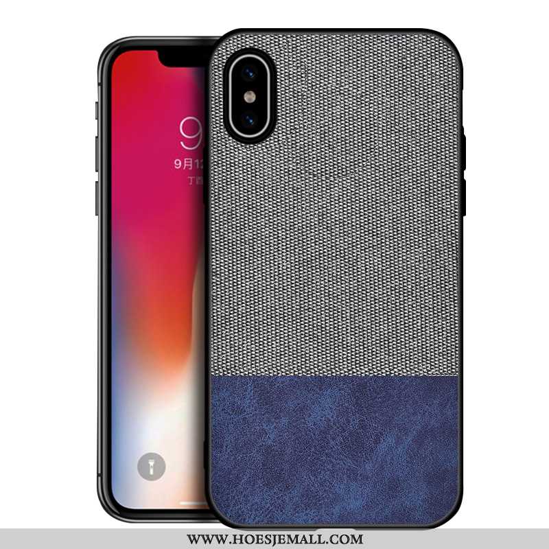 Hoes iPhone Xs Max Schrobben Patroon Hoesje All Inclusive Bescherming Mobiele Telefoon Grijs