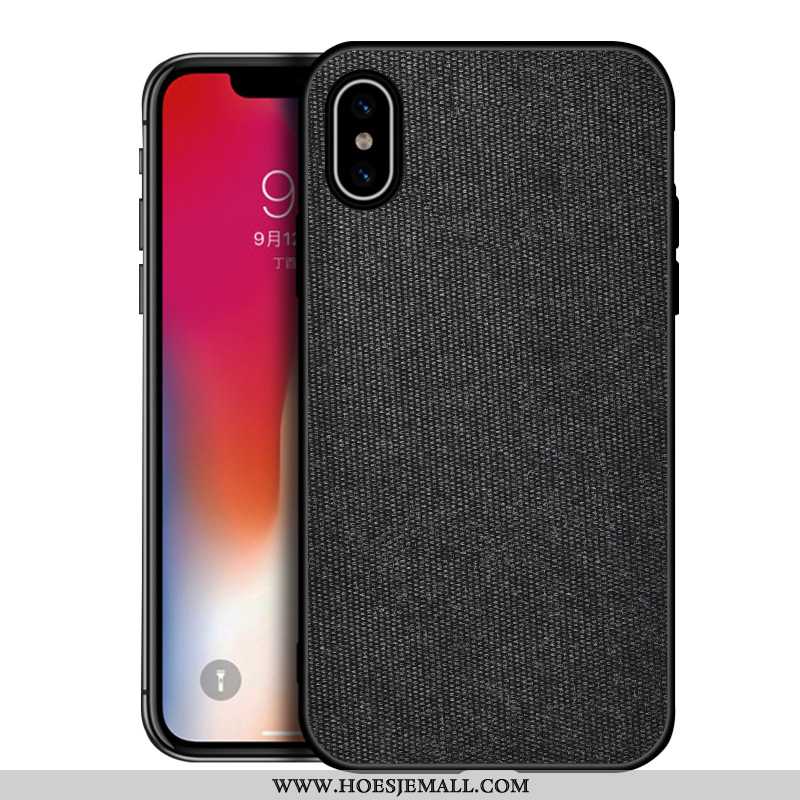 Hoes iPhone Xs Max Schrobben Patroon Hoesje All Inclusive Bescherming Mobiele Telefoon Grijs