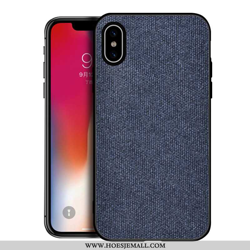 Hoes iPhone Xs Max Schrobben Patroon Hoesje All Inclusive Bescherming Mobiele Telefoon Grijs