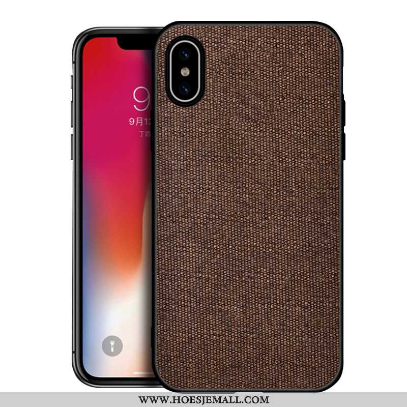 Hoes iPhone Xs Max Schrobben Patroon Hoesje All Inclusive Bescherming Mobiele Telefoon Grijs