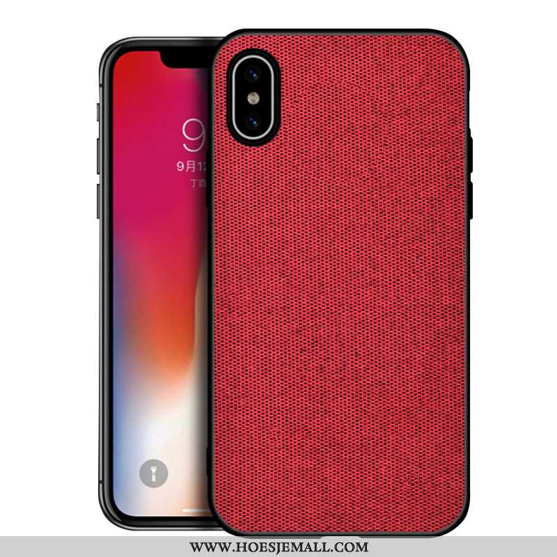 Hoes iPhone Xs Max Schrobben Patroon Hoesje All Inclusive Bescherming Mobiele Telefoon Grijs