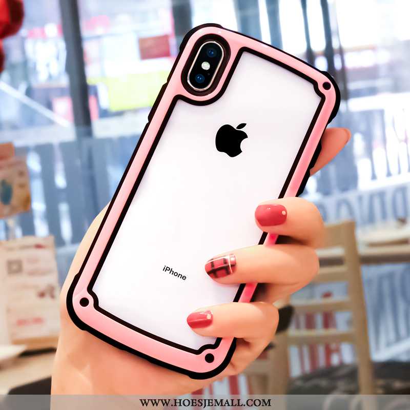 Hoes iPhone Xs Max Siliconen Bescherming Mobiele Telefoon Zacht Rood Hoesje Anti-fall