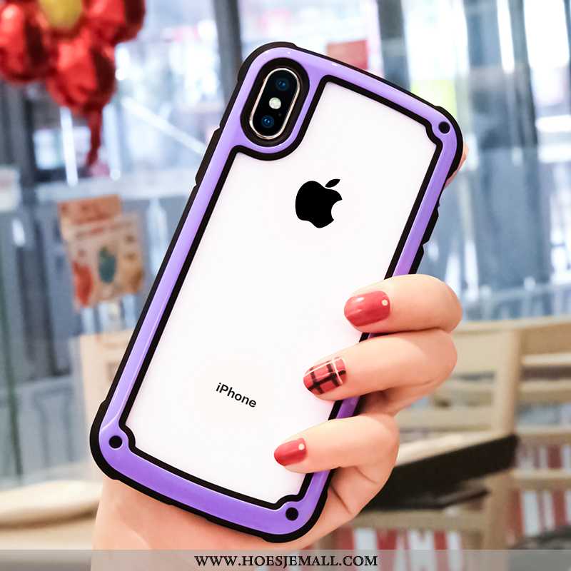 Hoes iPhone Xs Max Siliconen Bescherming Mobiele Telefoon Zacht Rood Hoesje Anti-fall