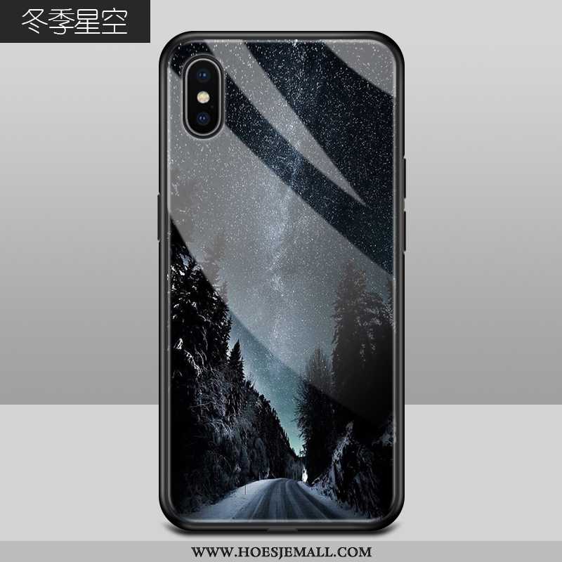 Hoesje iPhone Xs Max Glas Persoonlijk Lovers Hoes Scheppend Hard Anti-fall Groen