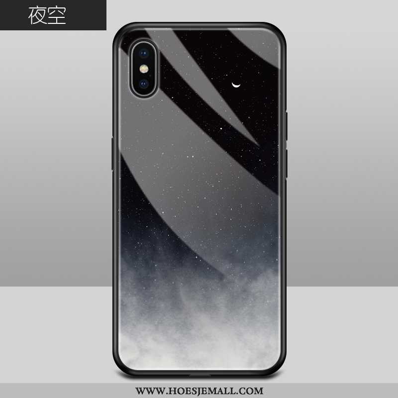 Hoesje iPhone Xs Max Glas Persoonlijk Lovers Hoes Scheppend Hard Anti-fall Groen