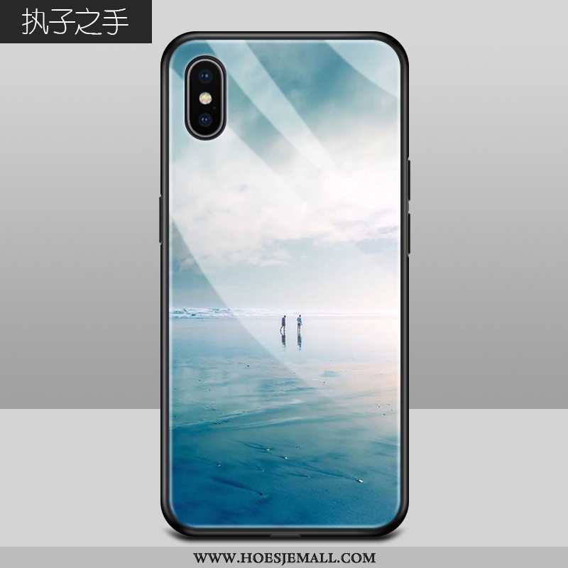 Hoesje iPhone Xs Max Glas Persoonlijk Lovers Hoes Scheppend Hard Anti-fall Groen