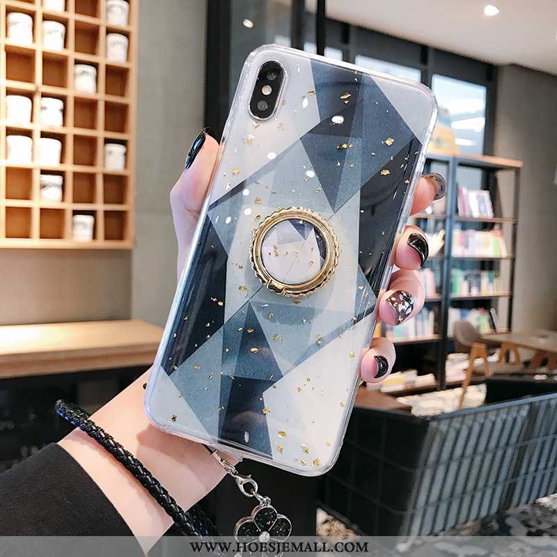 Hoes iPhone Xs Max Zacht Siliconen All Inclusive Mobiele Telefoon Persoonlijk Goud Turquoise