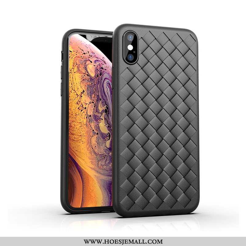 Hoesje iPhone Xs Max Trend Super Zwart Hoes Bescherming Anti-fall Zwarte