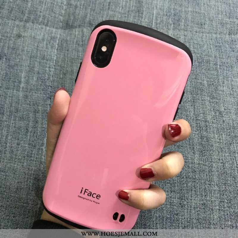 Hoes iPhone Xs Max Mobiele Telefoon Snoep Kleur Zwart Hoesje All Inclusive Anti-fall Zwarte