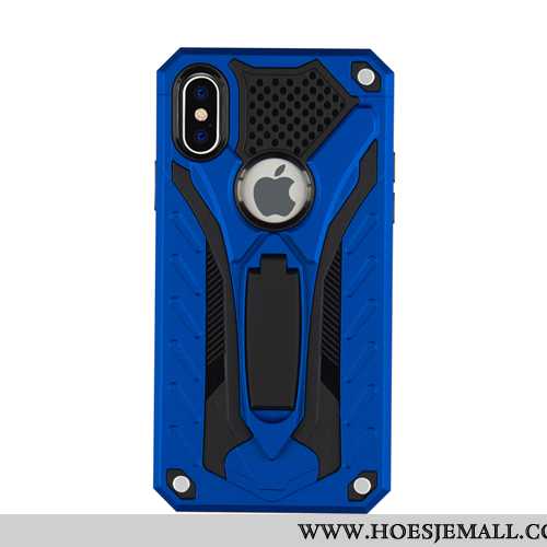 Hoesje iPhone Xs Max Bescherming All Inclusive Zwart Pantser Mobiele Telefoon Anti-fall Zwarte