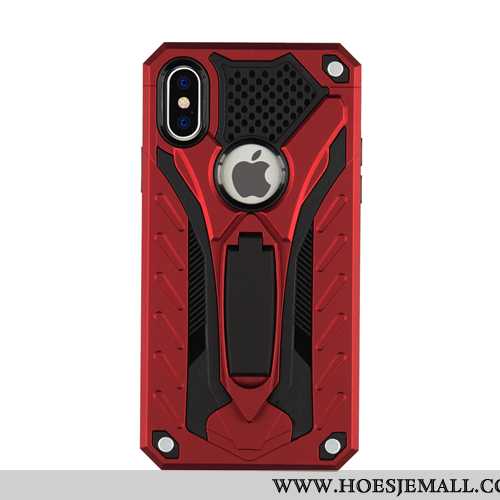 Hoesje iPhone Xs Max Bescherming All Inclusive Zwart Pantser Mobiele Telefoon Anti-fall Zwarte