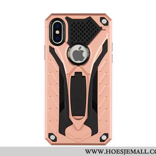 Hoesje iPhone Xs Max Bescherming All Inclusive Zwart Pantser Mobiele Telefoon Anti-fall Zwarte