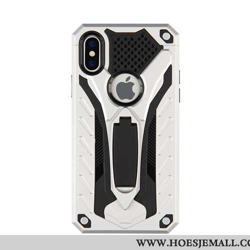 Hoesje iPhone Xs Max Bescherming All Inclusive Zwart Pantser Mobiele Telefoon Anti-fall Zwarte