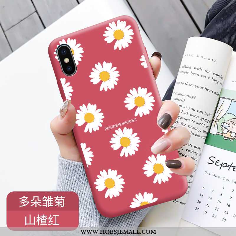 Hoesje iPhone Xs Max Siliconen Bescherming Scheppend Dragon Patroon Persoonlijk Net Red Hoes Rood