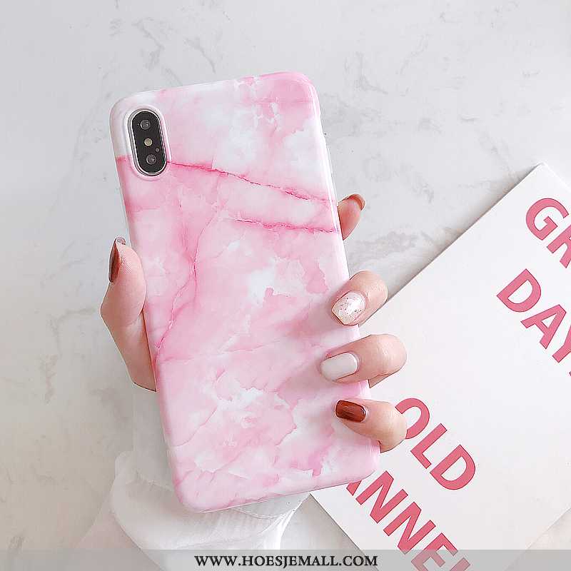 Hoes iPhone Xs Patroon Zacht Siliconen All Inclusive Licht Anti-fall Roze