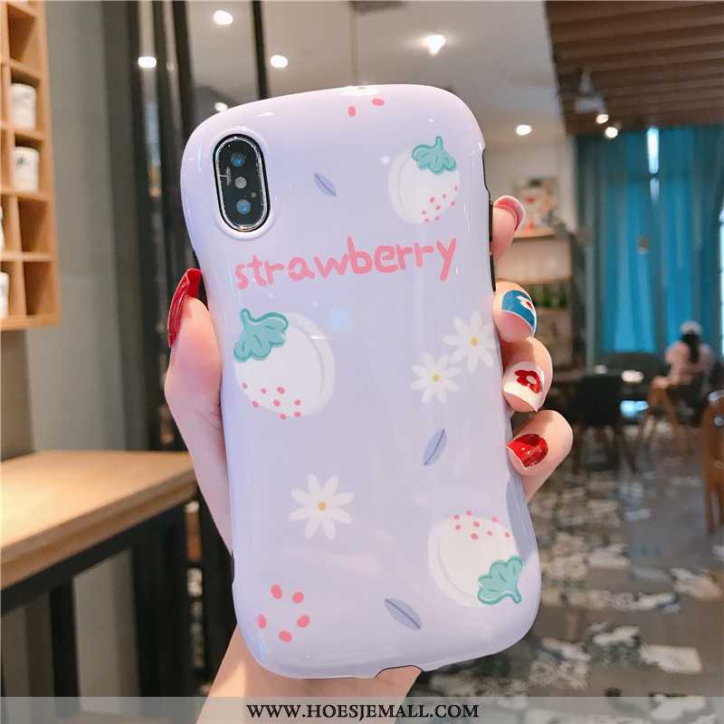 Hoesje iPhone Xs Bescherming Zacht Hoes Bloemen Mobiele Telefoon All Inclusive Witte