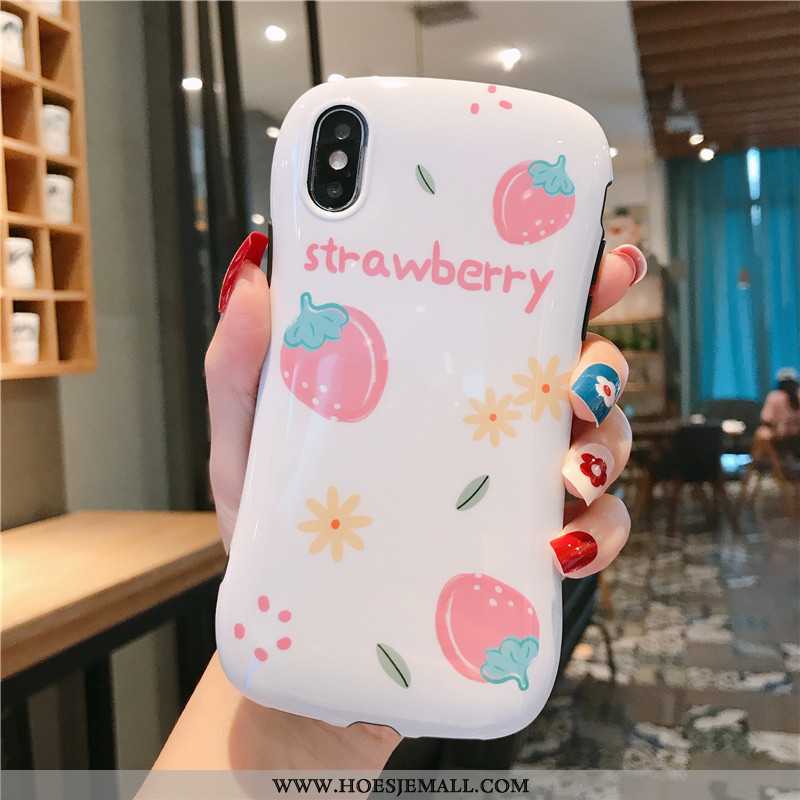 Hoesje iPhone Xs Bescherming Zacht Hoes Bloemen Mobiele Telefoon All Inclusive Witte