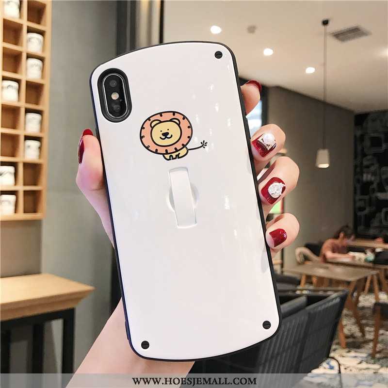 Hoesje iPhone Xs Trend Bescherming Spotprent Hoes Scheppend Mobiele Telefoon Witte