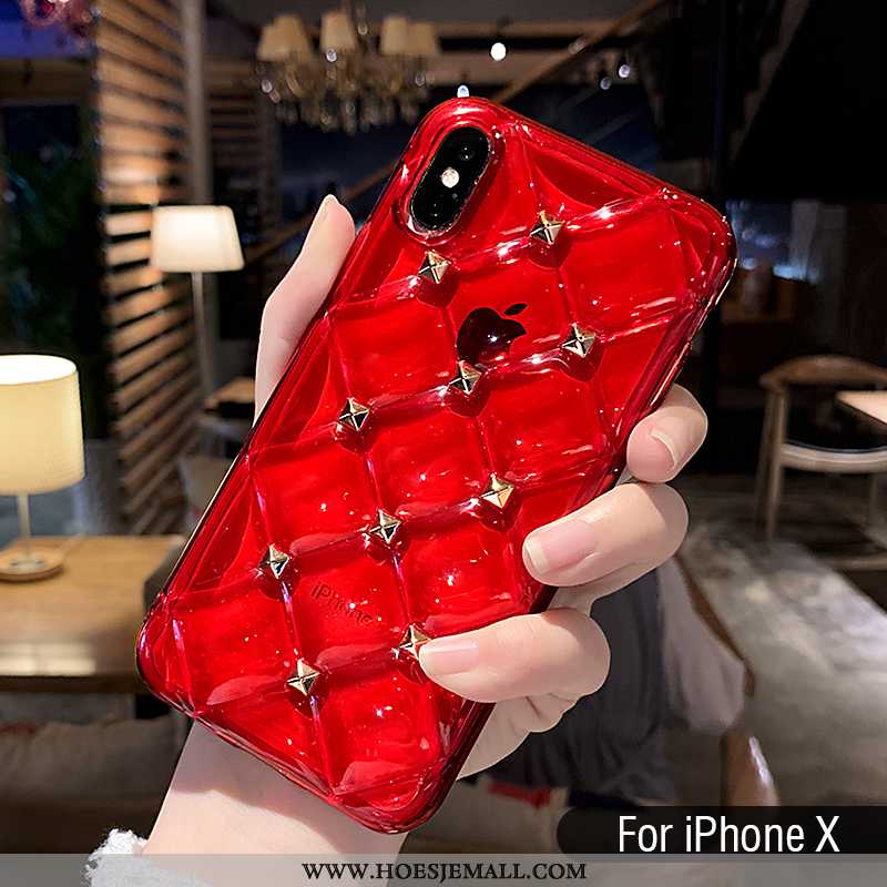 Hoesje iPhone Xs Trend Zacht Nieuw All Inclusive High End Persoonlijk Rood