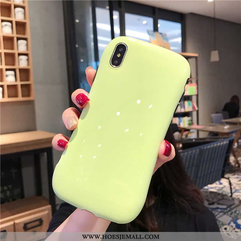 Hoesje iPhone Xs Siliconen Bescherming Zacht Hoes Oranje Mobiele Telefoon Mini