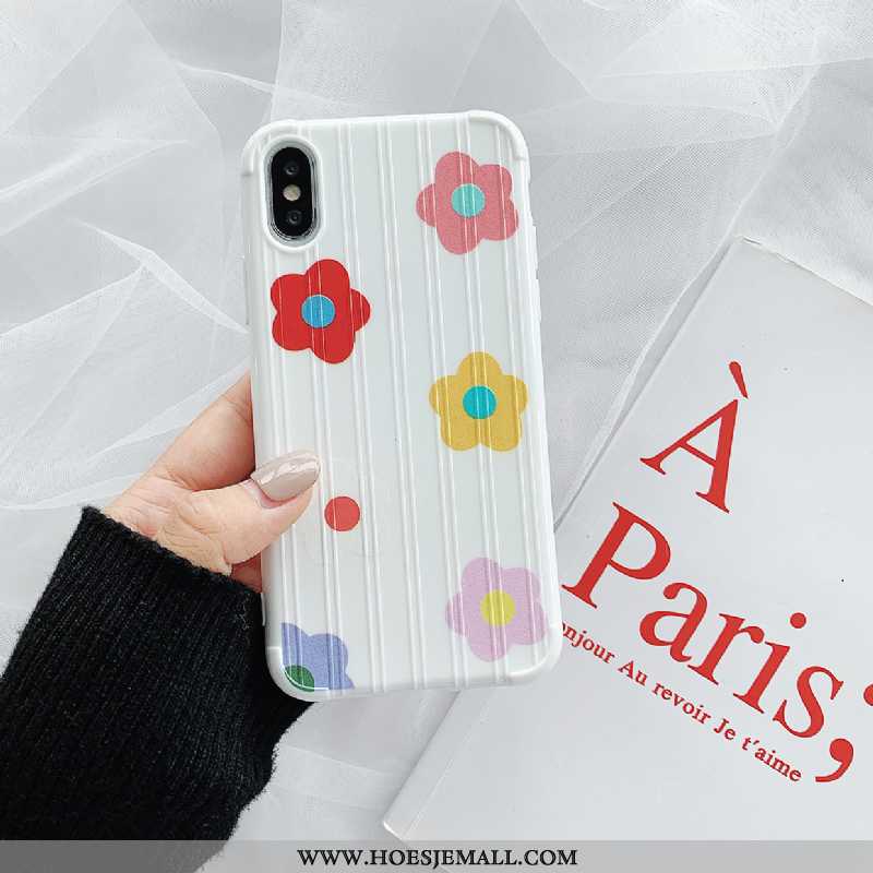 Hoesje iPhone Xs Siliconen Bescherming Wind Hoes All Inclusive Mobiele Telefoon Rood