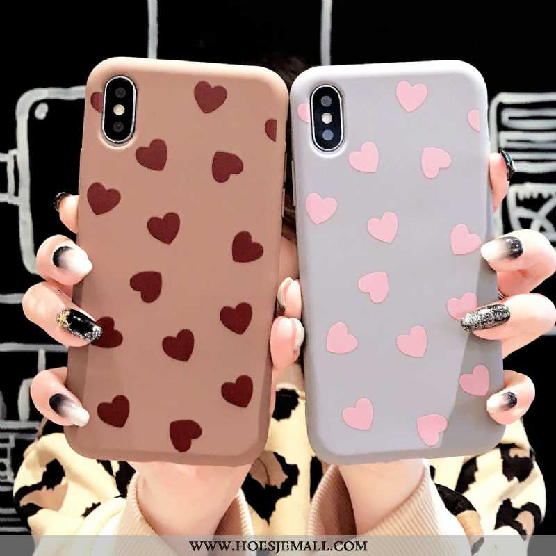 Hoesje iPhone Xs Trend Zacht Mobiele Telefoon Lovers Nieuw Scheppend Liefde Blauwe