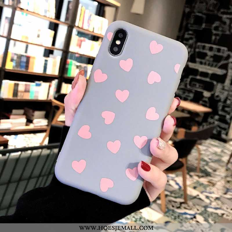 Hoesje iPhone Xs Trend Zacht Mobiele Telefoon Lovers Nieuw Scheppend Liefde Blauwe